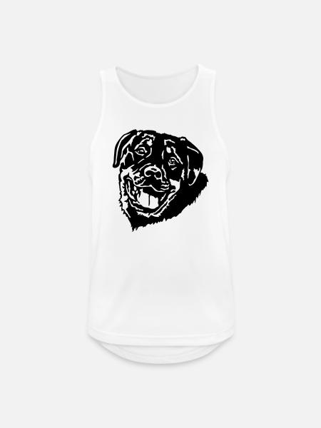 (213) Rottweiler - Men's Breathable Tank Top - white
