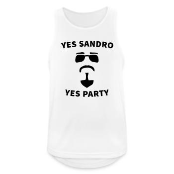 Yes Sandro Yes Party! Wagner Bart Geschenk Idee - Männer Tank Top atmungsaktiv - Weiß - Vorne - Nick (188cm)