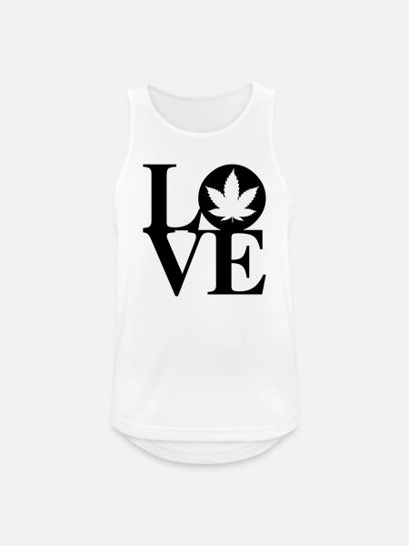 Cannabis Liebe Kunst - Männer Tank Top atmungsaktiv - Weiß