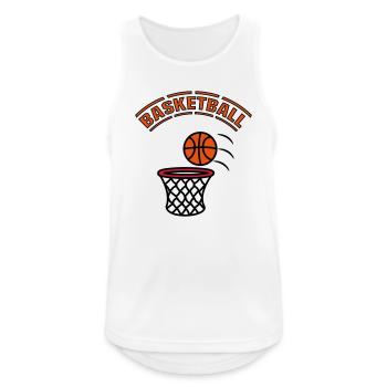 Panier de basket jeu - Débardeur respirant Homme - blanc - Devant - Nick (188cm)