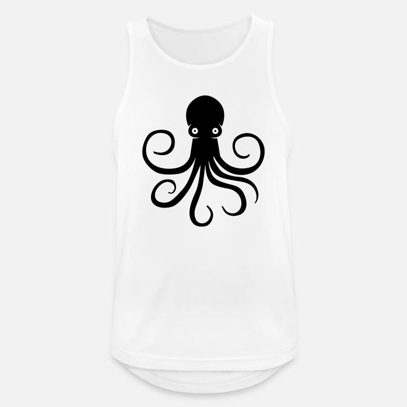 Krake - Männer Tank Top atmungsaktiv - Weiß