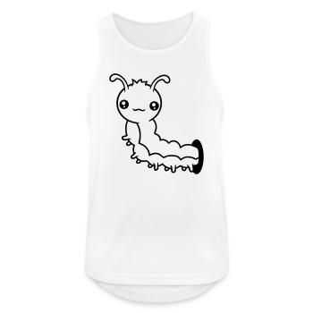 hole wall small baby child worm crawling snail cra - Men's Breathable Tank Top - white - Front - Nick (188cm)