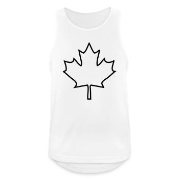 maple leaf canada - Men's Breathable Tank Top - white - Front - Nick (188cm)