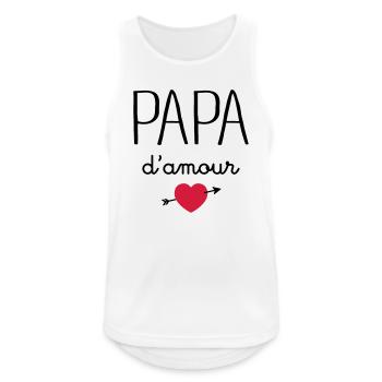 Papa D'Amour - Débardeur respirant Homme - blanc - Devant - Nick (188cm)