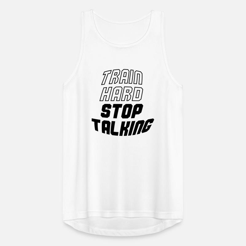 train hard stop talking Men's Breathable Tank Top