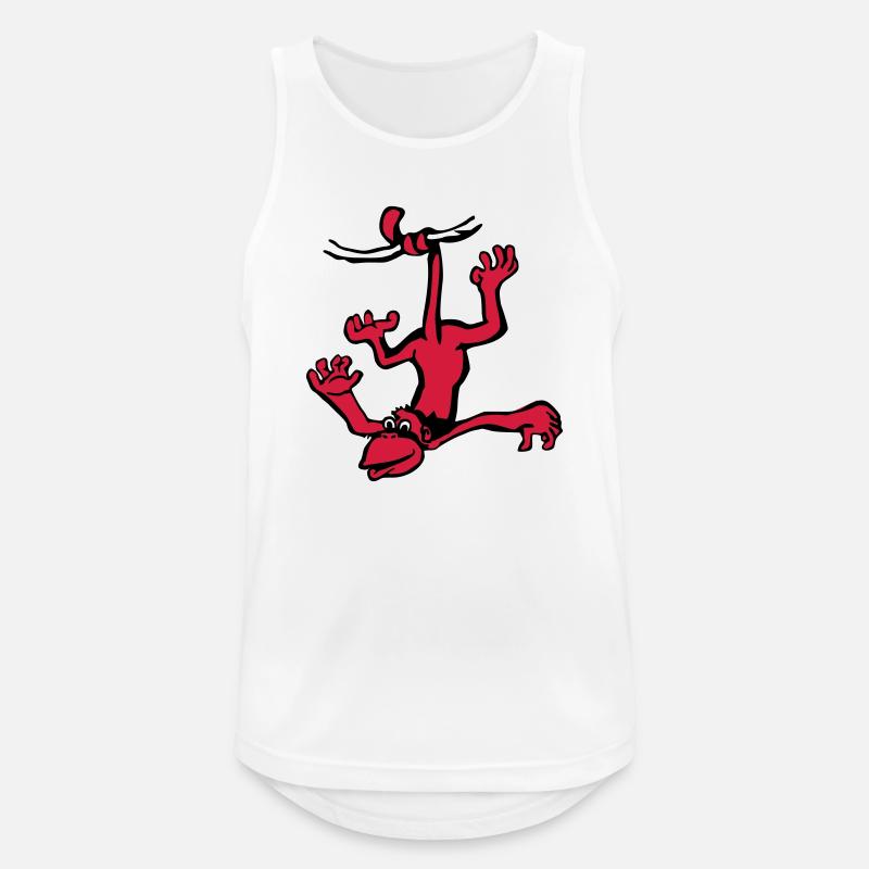 Affe - Männer Tank Top atmungsaktiv - Weiß