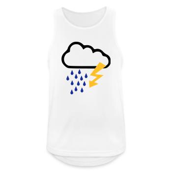 Orage - Temps - Flash - Débardeur respirant Homme - blanc - Devant - Nick (188cm)