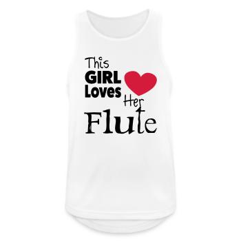 This Girl Loves Her Flute - Männer Tank Top atmungsaktiv - Weiß - Vorne - Nick (188cm)