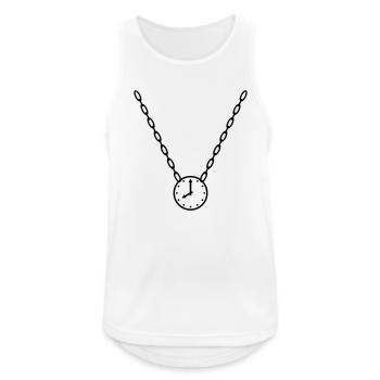 Chain with clock - Men's Breathable Tank Top - white - Front - Nick (188cm)