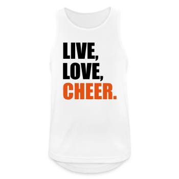 cheerleader - Débardeur respirant Homme - blanc - Devant - Nick (188cm)