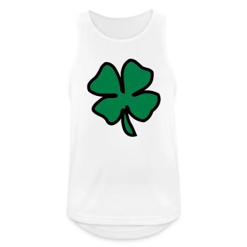 Irish Leaf two coloured - Männer Tank Top atmungsaktiv - Weiß - Vorne - Nick (188cm)