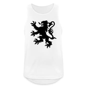 Lion de Flandre chtis symbole - Débardeur respirant Homme - blanc - Devant - Nick (188cm)