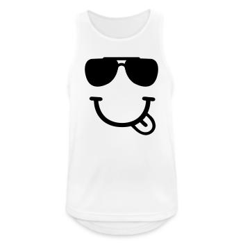 Smiley - Débardeur respirant Homme - blanc - Devant - Nick (188cm)