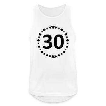 30 / / Thirty / / Thirtieth / / Anniversary / / - Men's Breathable Tank Top - white - Front - Nick (188cm)