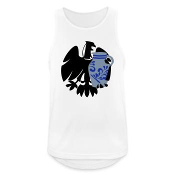 Adler & Bembel - Männer Tank Top atmungsaktiv - Weiß - Vorne - Nick (188cm)