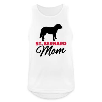 St. Bernard Mom - Débardeur respirant Homme - blanc - Devant - Nick (188cm)