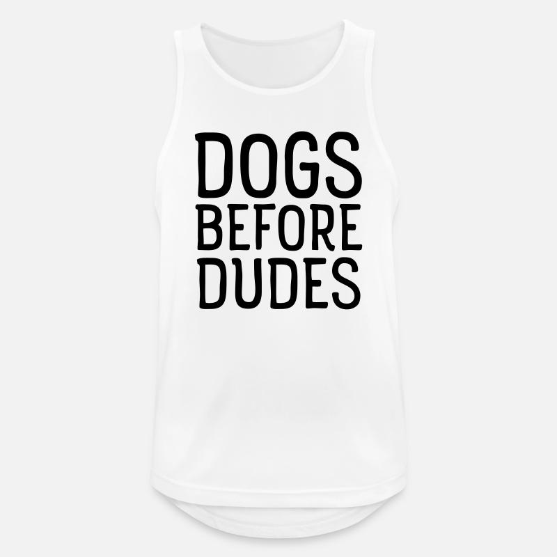 Dogs Before Dudes - Men's Breathable Tank Top - white