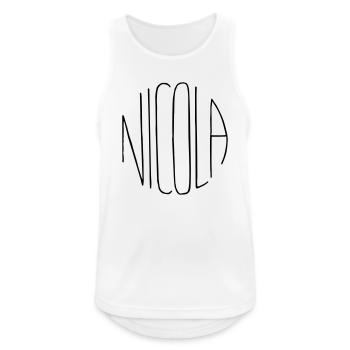 Cadeau Nicola - Débardeur respirant Homme - blanc - Devant - Nick (188cm)