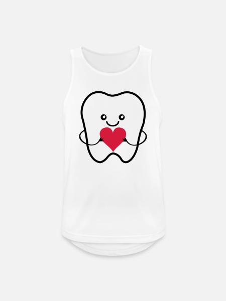 Tooth Smile Love - Men's Breathable Tank Top - white