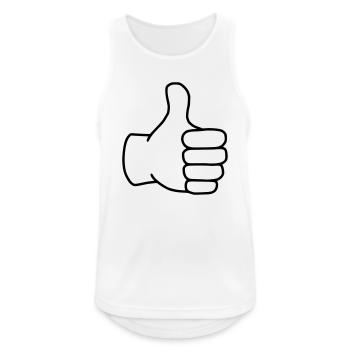 Emoji Daumen hoch Skizze schwarz - Men's Breathable Tank Top - white - Front - Nick (188cm)