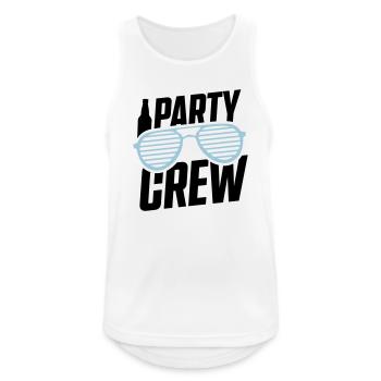 party crew - Männer Tank Top atmungsaktiv - Weiß - Vorne - Nick (188cm)