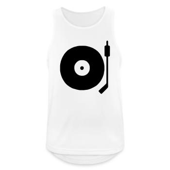 dj Turntable - Männer Tank Top atmungsaktiv - Weiß - Vorne - Nick (188cm)
