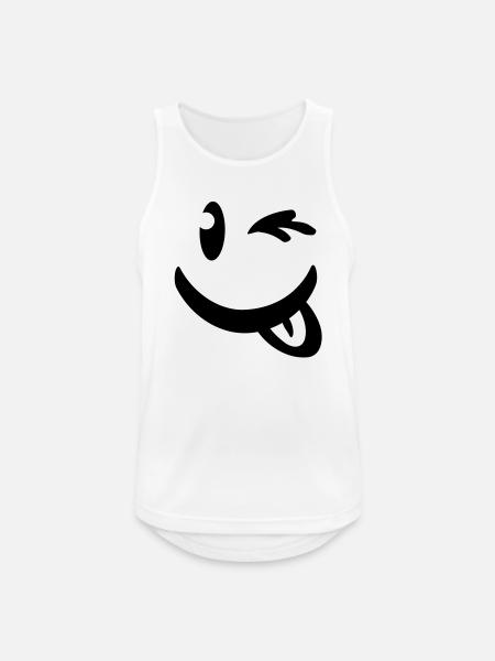 smiley_illu_c1 - Männer Tank Top atmungsaktiv - Weiß
