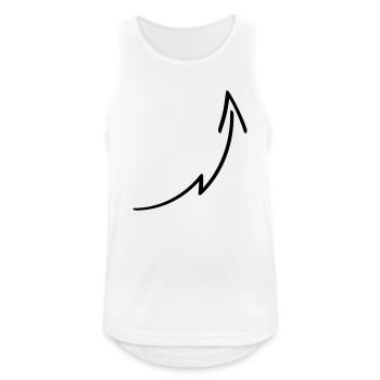 Arrow Design - Männer Tank Top atmungsaktiv - Weiß - Vorne - Nick (188cm)