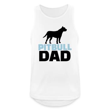 Pitbull Dad - Débardeur respirant Homme - blanc - Devant - Nick (188cm)