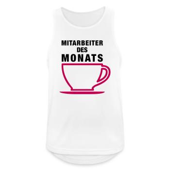 Mitarbeiter des Monats, Kaffee, Büro, Spruch - Männer Tank Top atmungsaktiv - Weiß - Vorne - Nick (188cm)