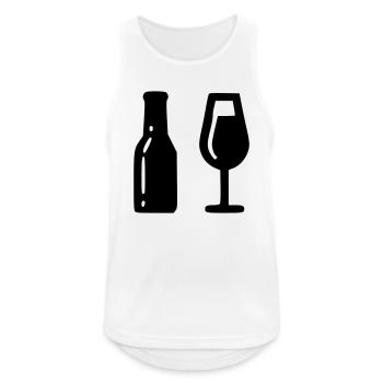 Alcool - Débardeur respirant Homme - blanc - Devant - Nick (188cm)