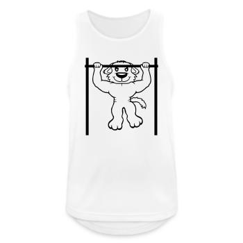 Hund Klimmzüge Stange Muskeln Gym Klimmzugstange - Männer Tank Top atmungsaktiv - Weiß - Vorne - Nick (188cm)