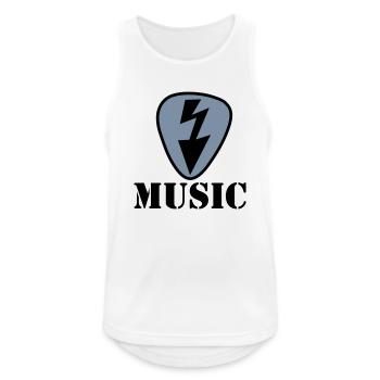 gitarre - Männer Tank Top atmungsaktiv - Weiß - Vorne - Nick (188cm)