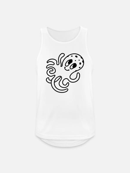 Octopus - Line - Men's Breathable Tank Top - white