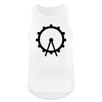 Riesenrad - Männer Tank Top atmungsaktiv - Weiß - Vorne - Nick (188cm)