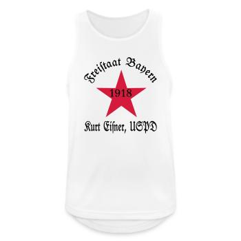 Freistaat Bayern Kurt Eisner (USPD) - Männer Tank Top atmungsaktiv - Weiß - Vorne - Nick (188cm)