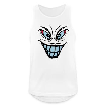 psychopathe fou clown joker sourire bouche - Débardeur respirant Homme - blanc - Devant - Nick (188cm)