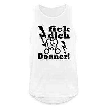 fick dich donner - Männer Tank Top atmungsaktiv - Weiß - Vorne - Nick (188cm)