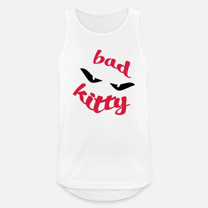 katze - Männer Tank Top atmungsaktiv - Weiß