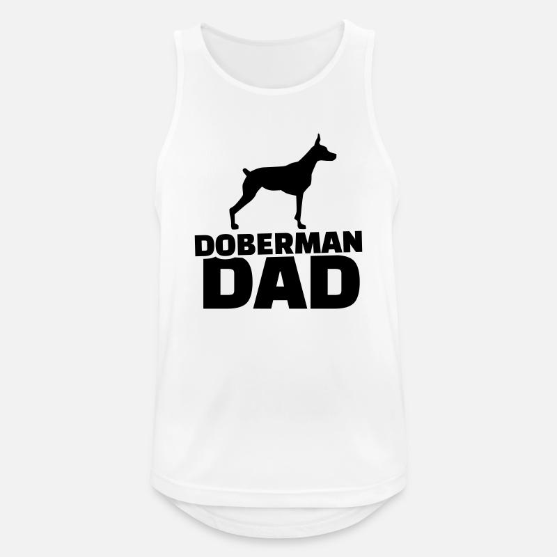 Doberman Dad - Men's Breathable Tank Top - white