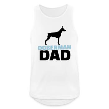 Dobermann - Männer Tank Top atmungsaktiv - Weiß - Vorne - Nick (188cm)