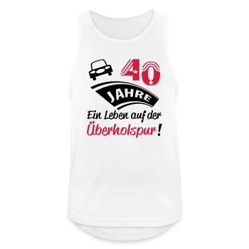 spur_40 - Männer Tank Top atmungsaktiv - Weiß - Vorne - Nick (188cm)