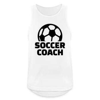 Soccer coach - Débardeur respirant Homme - blanc - Devant - Nick (188cm)