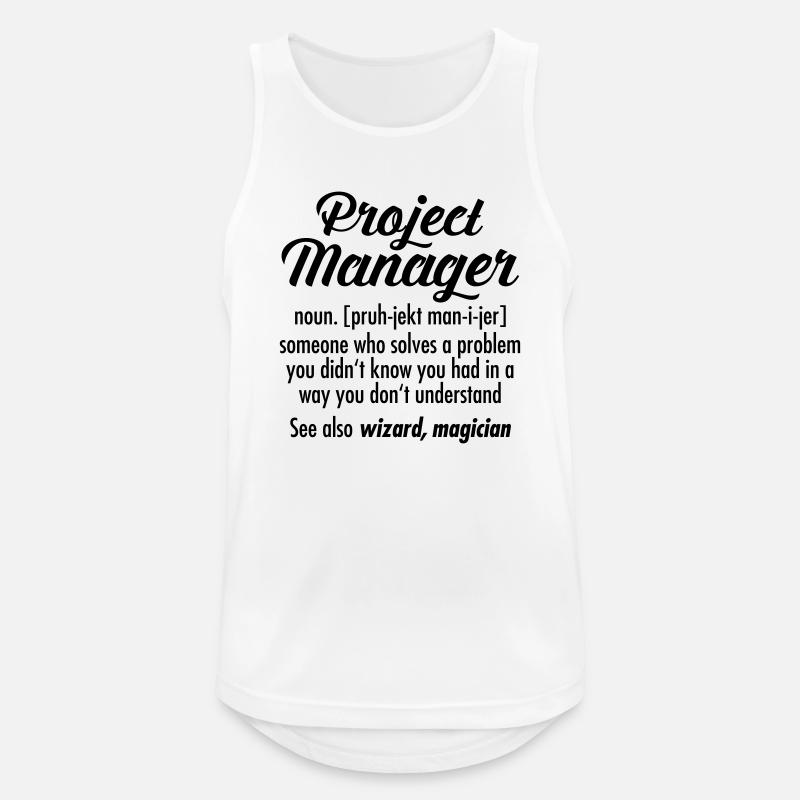 Project Manager - Definition - Men's Breathable Tank Top - white