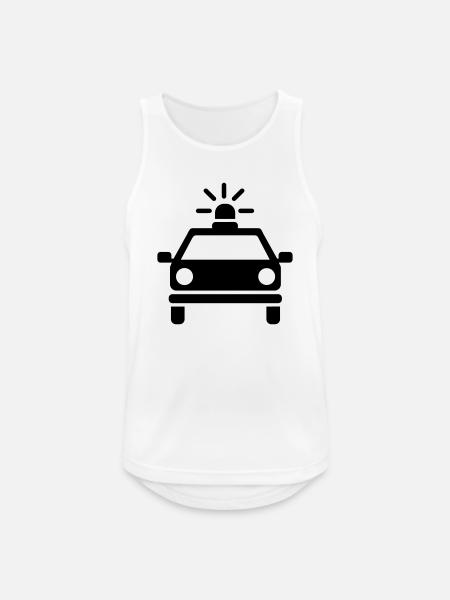 Polizei - Männer Tank Top atmungsaktiv - Weiß