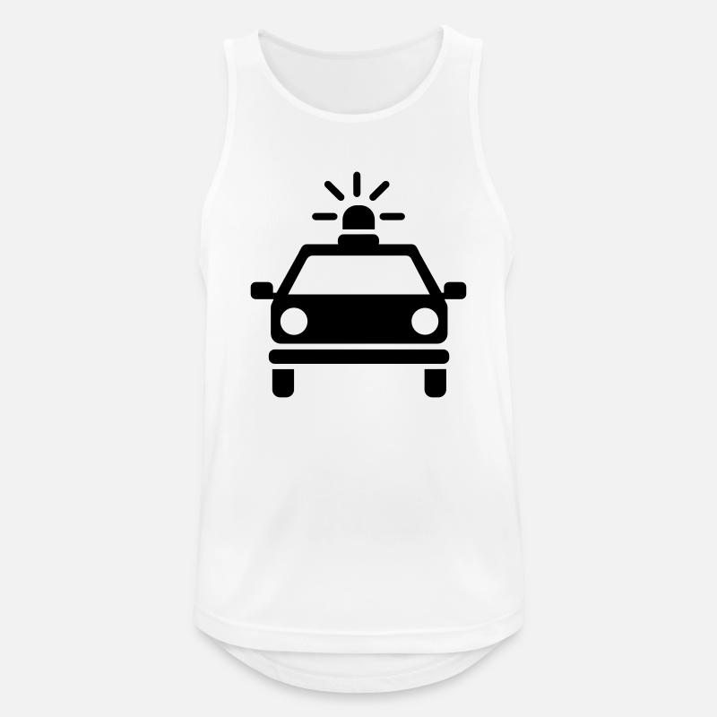 Polizei - Männer Tank Top atmungsaktiv - Weiß