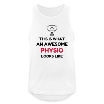 Krankengymnast / Krankengymnastin / Physio / - Männer Tank Top atmungsaktiv - Weiß - Vorne - Nick (188cm)