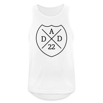 Dad 22 Wappen - Farbwechsel - Männer Tank Top atmungsaktiv - Weiß - Vorne - Nick (188cm)