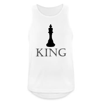 King - Lettrage avec image - Débardeur respirant Homme - blanc - Devant - Nick (188cm)