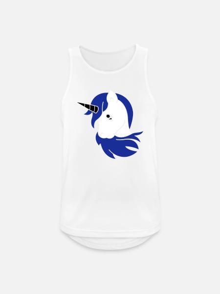 Einhorn - Männer Tank Top atmungsaktiv - Weiß